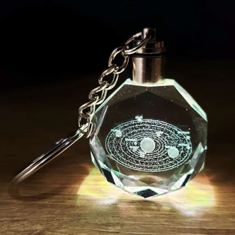 Gezegenler Işıklı Kristal Anahtarlık