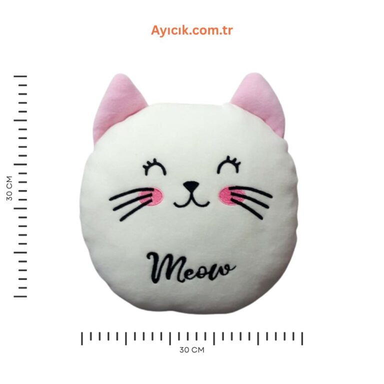 Kedi Peluş Yastık 30cm
