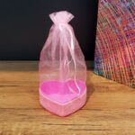 Pembe Kalpli Kutulu Tül Kese