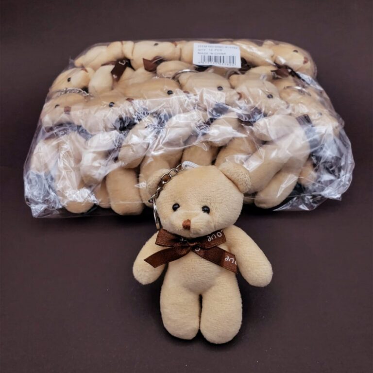 peluş ayıcık anahtarlık bej