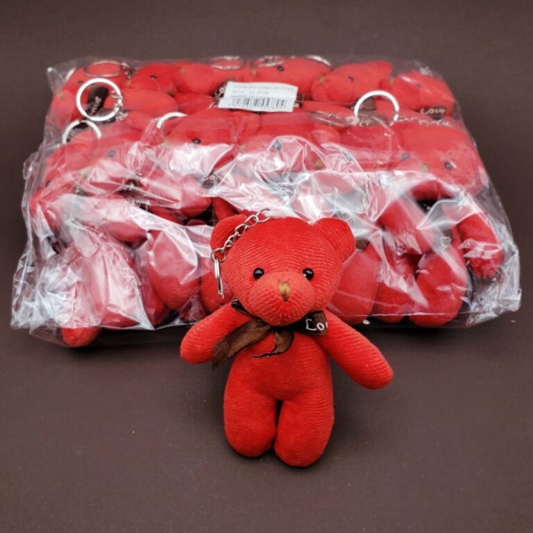 peluş ayıcık anahtarlık kırmızı